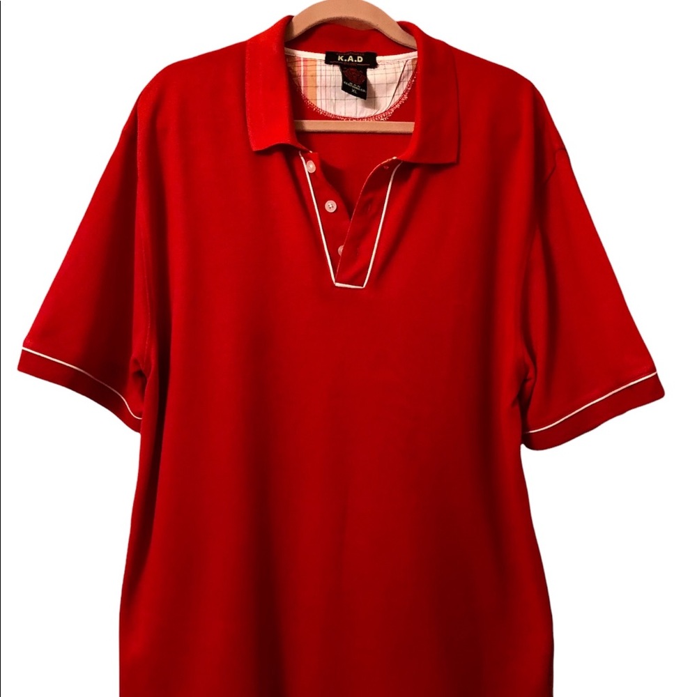 NWOT Mens K. A. D. Red Polo!!